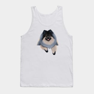 Cute Keeshond Drawing Tank Top